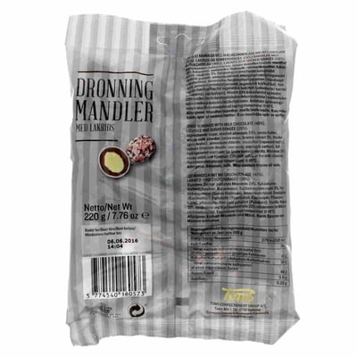 Toms Dronning Mandler Lakrids 220 g