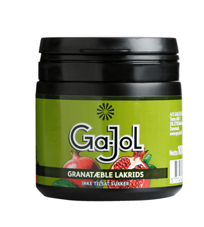 Ga-Jol Grøn Granatæble Lakrids 100 g