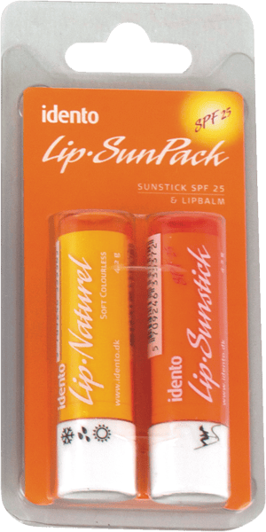 Idento læbepomade solstift 2-pak