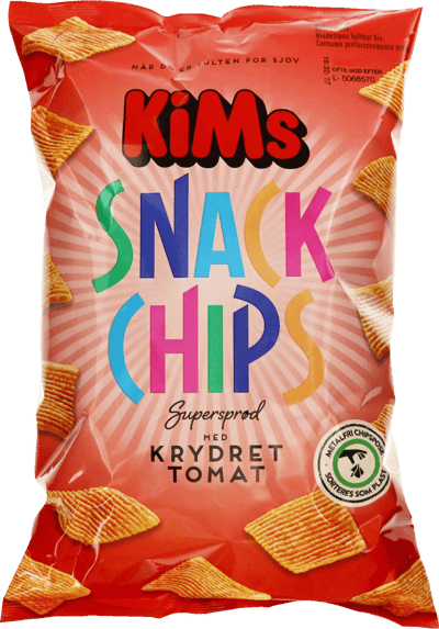 Kims snack chips krydret pomot 160 g