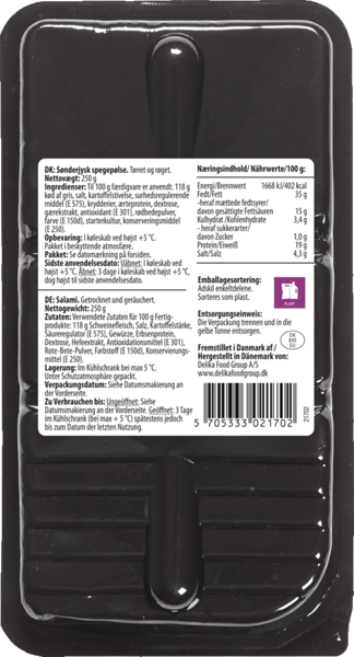 Sdj Spegepølse God Smag 250 g