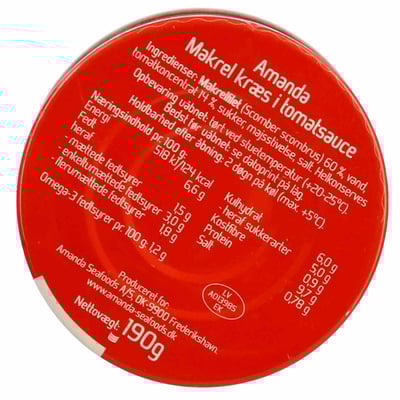 Amanda Makrelkræs 190 g