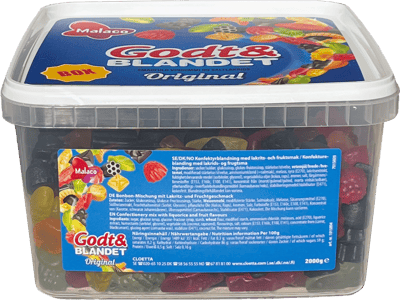 Malaco Godt og blandet 20 kg bøtte