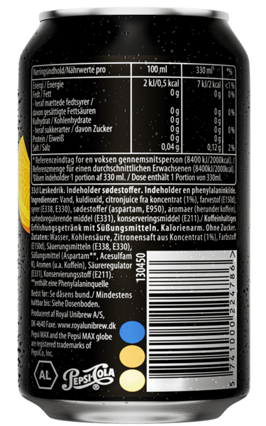 Pepsi maks sitron 24x033 l