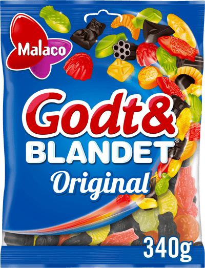 Malaco Godt & Blandet Original 340 g