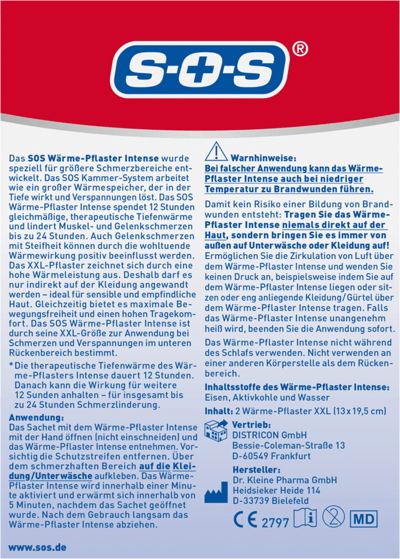 Varmeplaster intens SOS 2 Stk