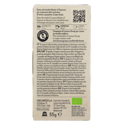 Lavazza Tierra Planeta Øko Kaffekapsler 10 Stk