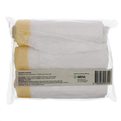 Affaldspose m snøreluk 35 l 3 x 15 stk