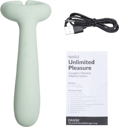 Syndig matcha grøn ubegrenset glede par vibratorn