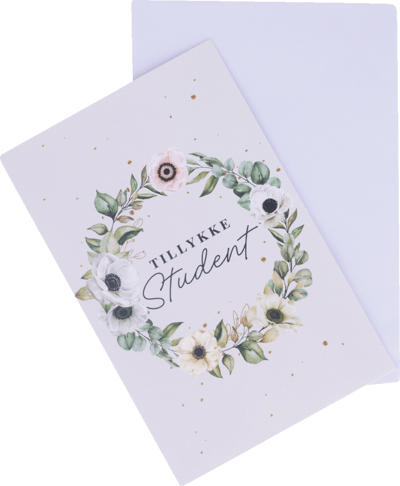 Kort M Kuvert Balloner + ga Blå