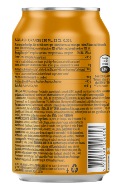 Harboe Squash Orange 24x033 L