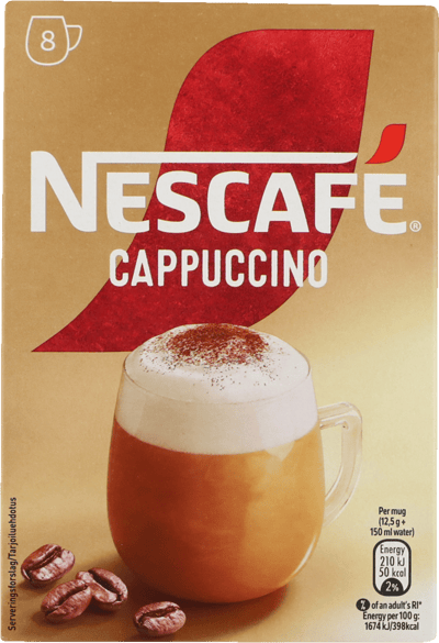 Øjeblikkelig cappuccino nescafe 8 stk