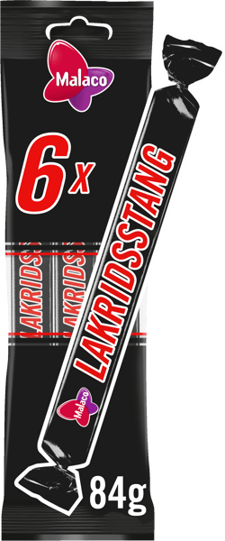 Malaco Lakridskaramelstang 6-pak 84 g
