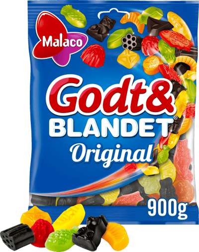 Malaco Godt og Blandet Original 900 g