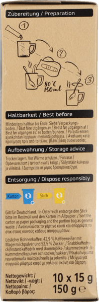 Øjeblikkelig 3in1 cremet nescafe 10 stk