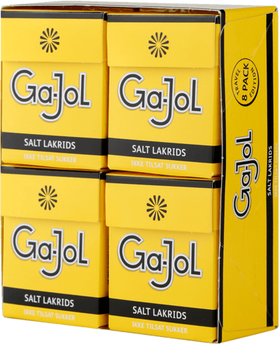 Ga-Jol Gul Saltlakrids 8x23 g
