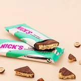 NICKS Keto Bars Peanuts n fudge, chocolate peanuts caramel snacks, 175 calories, 3.9 net carbs, no added sugar, gluten free, low carb sweets (15x40g)