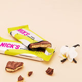 NICKS Keto Bars Peanuts n fudge, chocolate peanuts caramel snacks, 175 calories, 3.9 net carbs, no added sugar, gluten free, low carb sweets (15x40g)