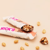 NICKS Keto Bar Almond crunch, vegan chocolate almond nut bar, 173 calories, 2.8 net carbs, no added sugar, gluten free, low carb sweets (12x40g)