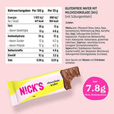 NICKS Keto Bars Peanuts n fudge, chocolate peanuts caramel snacks, 175 calories, 3.9 net carbs, no added sugar, gluten free, low carb sweets (15x40g)