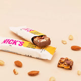 NICKS Keto Bar Almond crunch, vegan chocolate almond nut bar, 173 calories, 2.8 net carbs, no added sugar, gluten free, low carb sweets (12x40g)