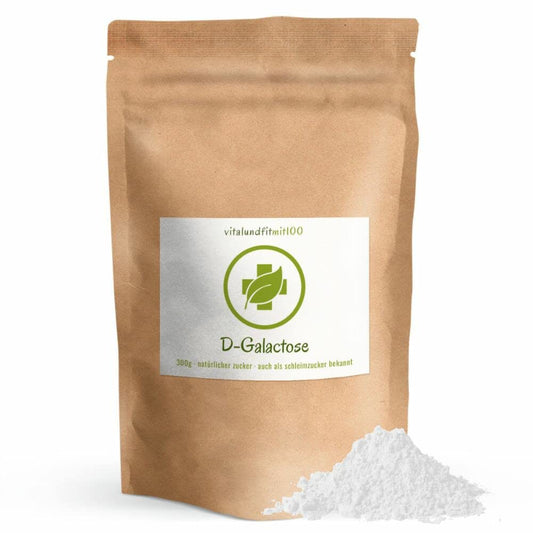 D-Galactose powder 300 g - "mucilage sugar" - from plant fermentation - vegan - ideal for diabetics - highest possible quality & purity (99%) - without additives