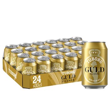 Tuborg Guld - strong lager 5.6% beer, 24x33cl. can
