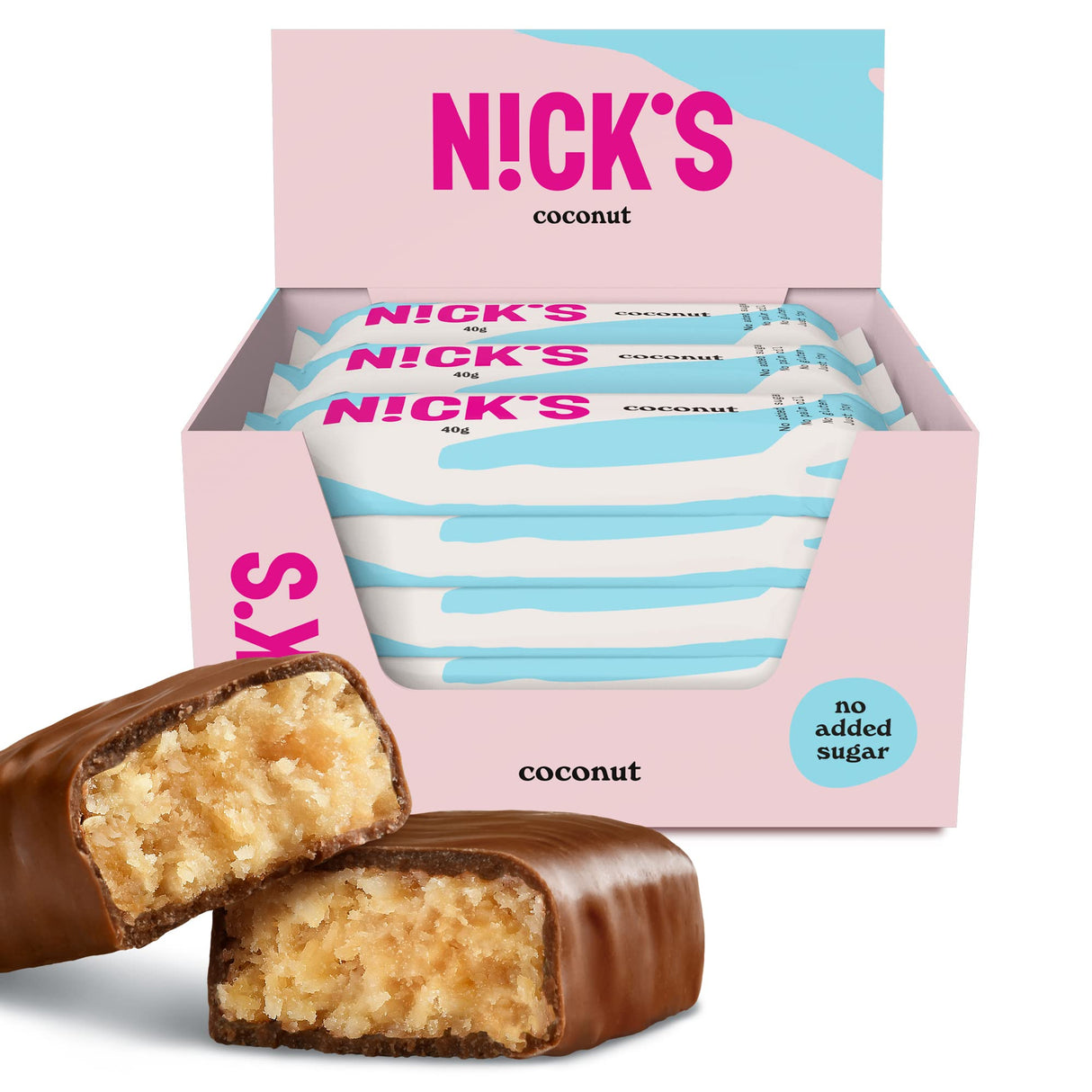 NICKS Keto Bars Peanuts n fudge, chocolate peanuts caramel snacks, 175 calories, 3.9 net carbs, no added sugar, gluten free, low carb sweets (15x40g)