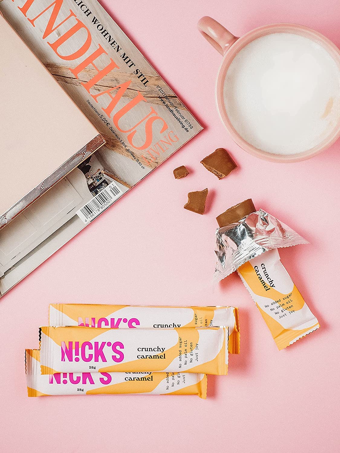 NICKS Keto Bars Peanuts n fudge, chocolate peanuts caramel snacks, 175 calories, 3.9 net carbs, no added sugar, gluten free, low carb sweets (15x40g)