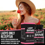 BRNR LADY BRNR – BeautyFit Stoffwechselformel mit Vitamin B6, Bindegewebe mit Kupfer, Kollagen, hochdosierte Hyaluronsäure, Biotin, 120 Kapseln