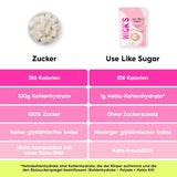 NICKS Use Like Sugar, low-calorie sugar substitute, perfect low-carb baking sweetener mix of xylitol, erythritol, stevia and polydextrose | Keto | Vegan (1 kg)