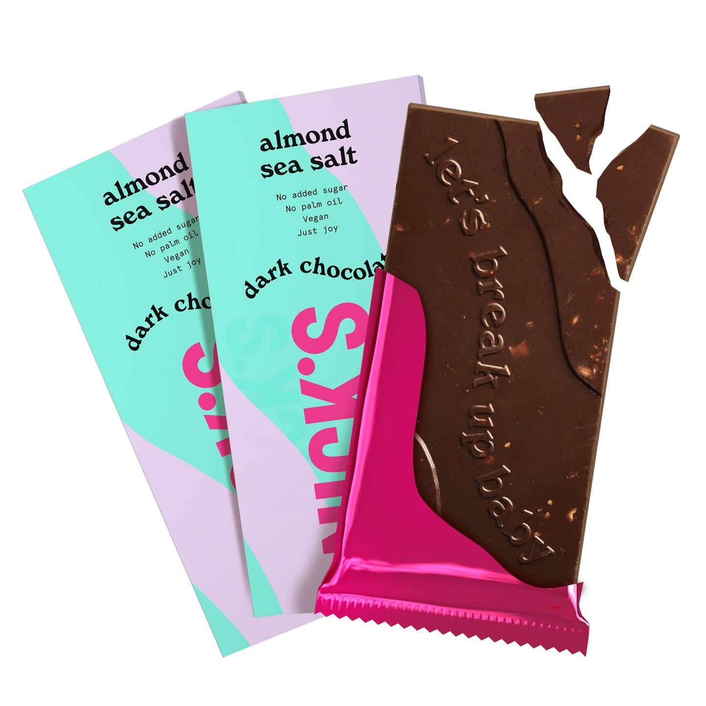 Nicks Chocolate Bars Mix uten tilsatt sukker, glutenfri, lavkarbo, ingen palmeolje, keto sjokolade (3x75g)