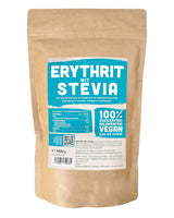 Eritritol + Stevia Natural Sugar înlocuitor fără calorii 1: 1 dulceață în comparație cu zahărul, fără gust din alternativă sănătoasă, sănătoasă pentru gătit, coacere, îndulcire (1 kg doypack)