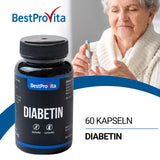 BestProvita Diabetin Capsules (3 x 60 Diabetin Capsules) - Naturlig multivitaminstøtte for type 2 Diabetes, blodsukker senking og diabetes -vitaminer