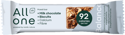 Tutto in un cioccolato da 25 g di biscotti Müslibar