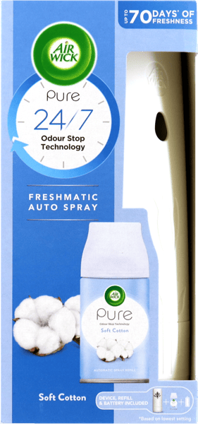 Aria stoppino freshmatic puro morbido cotone starterkit 250 ml