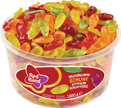 Rött band Vingummi Sko 1250 g