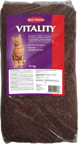 Bästa vän vitalitet tørkost till Kat 15 kg