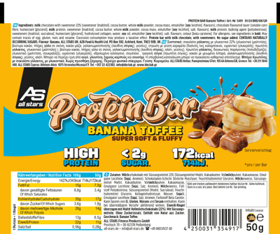 Alla stjärnor mjuka potein bar banan toffee 50g