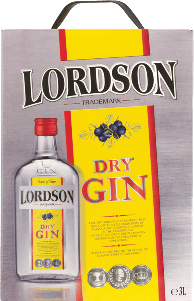 Geanta Lordson Gin în cutie 375% 3 L
