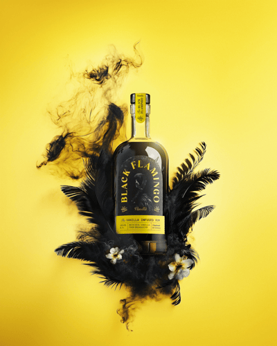 Rum infuso di vaniglia flamingo nero 25% 05L