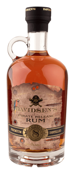 Davidsens piratudgivelse Caribbean Dark Rum - Bland 8 40% 07 L