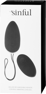 Sinful Deluxe Opladeligt Fjernbetjent Vibrator Æg