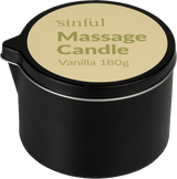 Sinful Vanilje Massagelys 180 g
