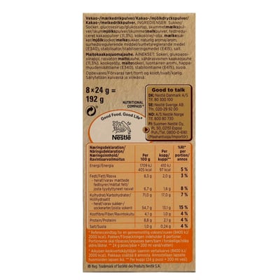 Nestlé choc hot cremy 8 breve 192 g