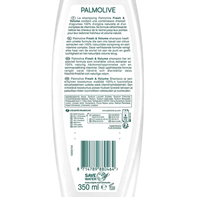 Shampoo Palmolive Natural Fresh & Volume 350 ml