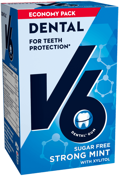 V6 starke Minze Økonomipakke 72 g