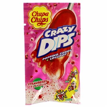 Chupa chups folle immersioni con sapore di fragola 14 g.