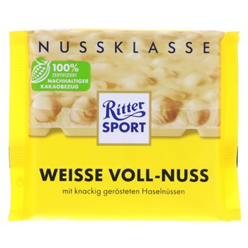 Ritter Sport White con tuerca entera de 100 g