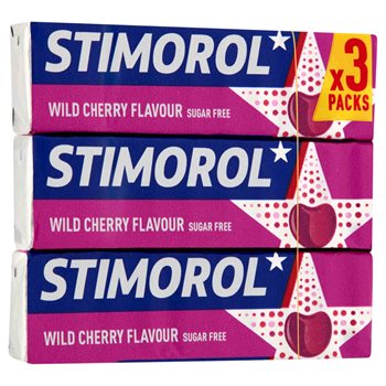 Stimorol vild körsbärsockerfri 3-pack 42 g